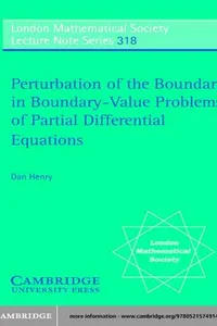 Perturbation of the Boundary in Boundary-Value Problems of Partial Differential Equations