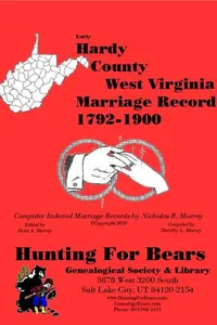 Cover of Hardy Co West Virginia Marriages 1792-1900 by Nicholas Russell Murray