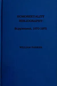 Homosexuality bibliography