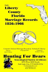 Cover of Early Liberty County Florida Marriage Records 1856-1966 by Nicholas Russell Murray