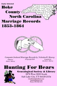 Cover of Early Hoke County North Carolina Marriage Records 1853-1864 by Nicholas Russell Murray