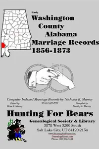 Cover of Early Washington County Alabama Marriage Records 1821-1873 by Nicholas Russell Murray