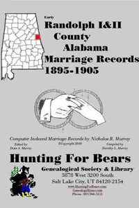Cover of Early Randolph County Alabama Marriage Records 1895-1905 by Nicholas Russell Murray