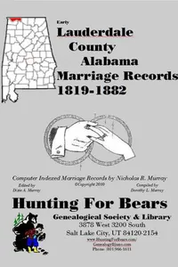 Cover of Early Lauderdale County Alabama Marriage Records 1818-1882 by Nicholas Russell Murray