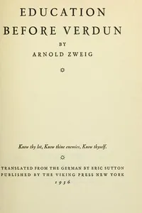 Education before Verdun