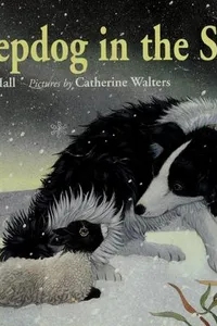 Sheepdog in the snow