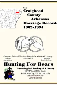 Cover of Craighead County Arkansas Marriage Records 1962-1994 by Nicholas Russell Murray