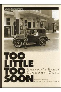Cover of Too little too soon by Cunningham, Robert D.