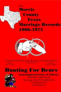 Cover of Early Morris County Texas Marriage Records 1966-1975 by Nicholas Russell Murray