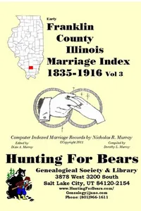 Cover of Early Fayette County Illinois Marriage Records Vol 3 1821-1900 by Nicholas Russell Murray