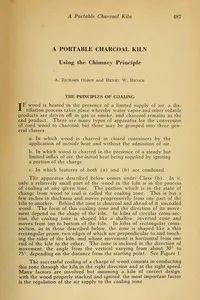 A portable charcoal kiln using the chimney principle