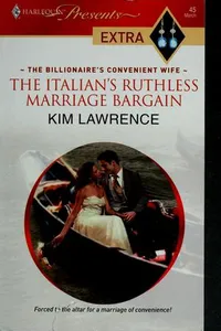 Capa de The Italian's ruthless marriage bargain por Kim Lawrence