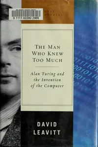 Capa de The man who knew too much por David Leavitt