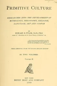 Cover of Primitive culture
