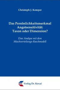 Das Persönlichkeitsmerkmal Angstsensitivität