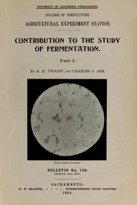 Contribution to the Study of Fermentation