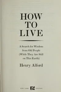 Capa de How to live