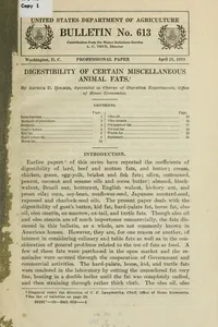 Digestibility of certain miscellaneous animal fats