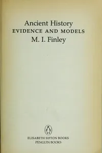 Cover of Ancient history by M. I. Finley