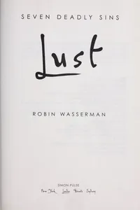 Capa de Lust (Seven Deadly Sins #1) por Robin Wasserman