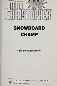 Snowboard champ