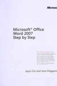 Microsoft Office Word 2007 step by step