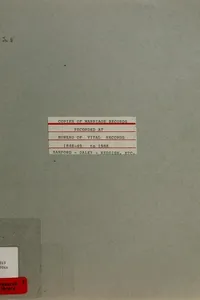 Copies of marriage records recorded at Bureau of Vital Records