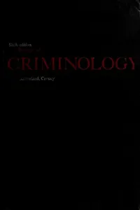 Capa de Criminology
