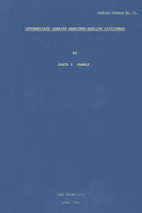 Intermediate Gambian Mandinka-English dictionary