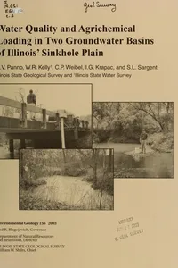 Water quality and agrichemical loading in two groundwater basins of Illinois' sinkhole plain