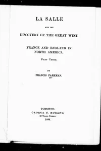 La Salle and the discovery of the great west