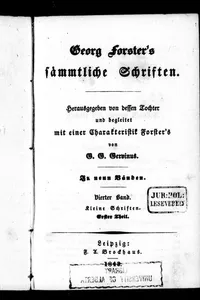 Georg Forster's sämmtliche Schriften