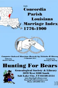 Cover of Concordia  Par LA Marriage Index 1776-1900 by Nicholas Russell Murray