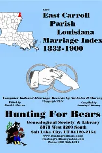 Cover of E. Carroll Par LA Marriage Index 1855-1899 by Nicholas Russell Murray