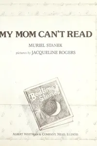 Cover of My mom can't read