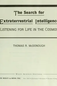 The search for extraterrestrial intelligence