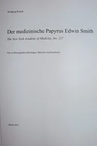 Der medizinische Papyrus Edwin Smith