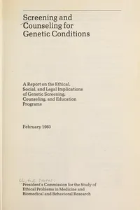 Screening and counseling for genetic conditions