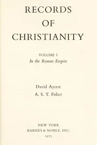 Cover of Records of christianity by Arthur Stanley Theodore Fisher