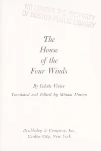 Cover of The house of the four winds