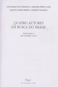 Capa de Quatro autores em busca do Brasil por José Murilo de Carvalho