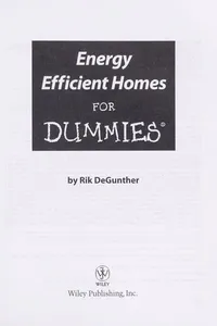Energy efficient homes for dummies