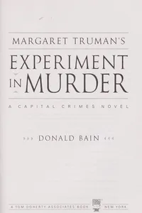 Cover of Margaret Truman's Experiment in muder by Donald Bain