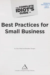 The complete idiot's guide to best practices for small business