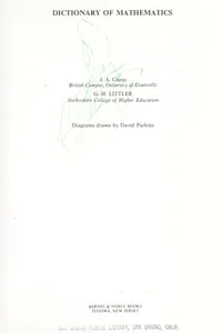 Dictionary of mathematics