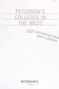 Peterson's colleges in the West 2009