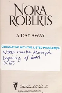 Capa de A Day Away (One Summer / Temptation) por Nora Roberts