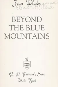 Beyond the Blue Mountains