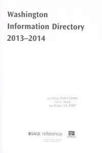 Washington information directory, 2013-2014