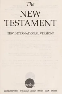 The New Testament, New International Version